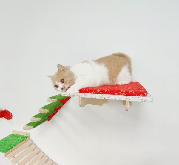Wall-Mounted Cat Toy Wood Sisal Scratchers Set - Image 3