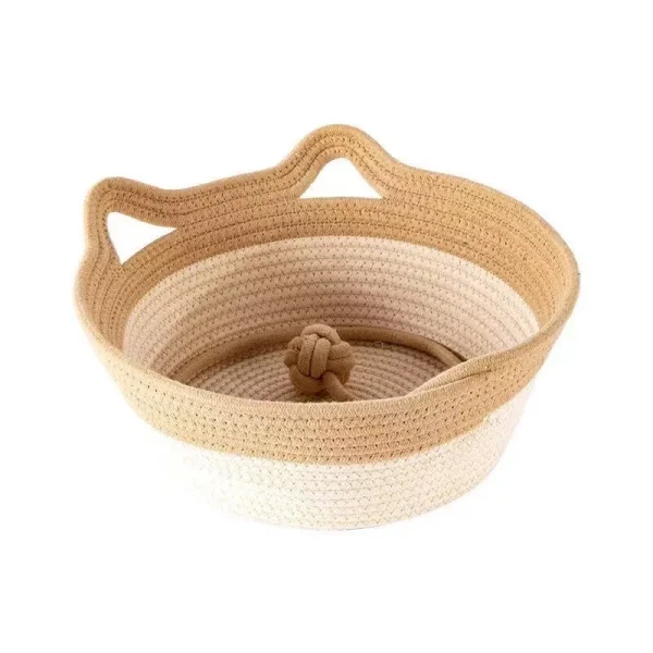 Coarse hemp rattan woven cat nest four seasons universal cat bed woven sleeping mat dog kennel pet mat - Image 6