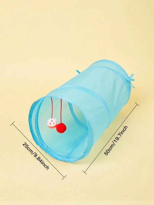 1pc Cat Tunnel Toy, Foldable Polyester Cloth, Rolling Tent,cat Tunnel Cat Toy - Image 3