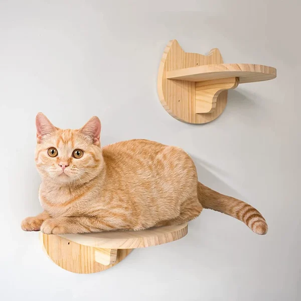 Cat Climbing Shelf Wall Mounted Four Step Stairway With Sisal Scratching Post For Cats Tree Tower Platform Jumping Pet Furniture - Image 5