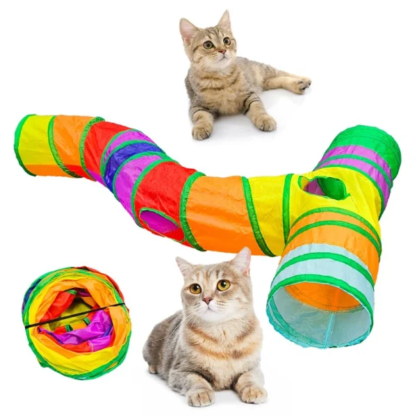 New Creative S Way T Way Cat Play Tunnels Foldable Indoor Pet Interactive Tunnel Tube for Kitten Exercise Supplies