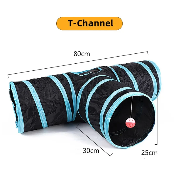 Cat Tunnel Pet Supplies Cat S T Pass Play Tunnel Foldable Cat Tunnel Cat Toy Breathable Drill Barrel for Indoor loud paper - Image 3