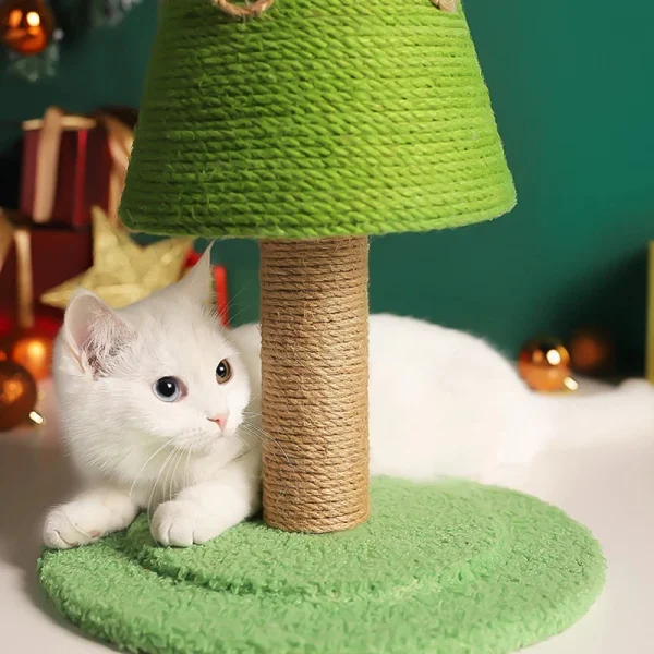 Christmas tree cat climbing rack, sisal cat scratching post, claw grinding, pet furniture, Christmas decoration, cat scratching - Image 3