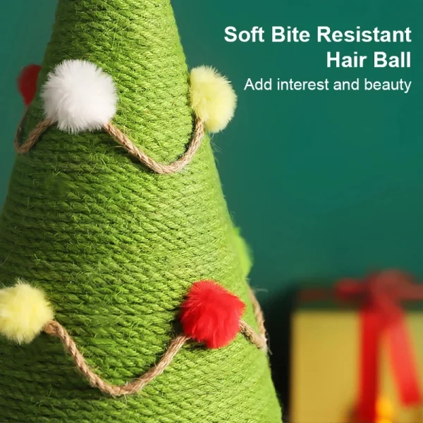 Christmas tree cat climbing rack, sisal cat scratching post, claw grinding, pet furniture, Christmas decoration, cat scratching - Image 4