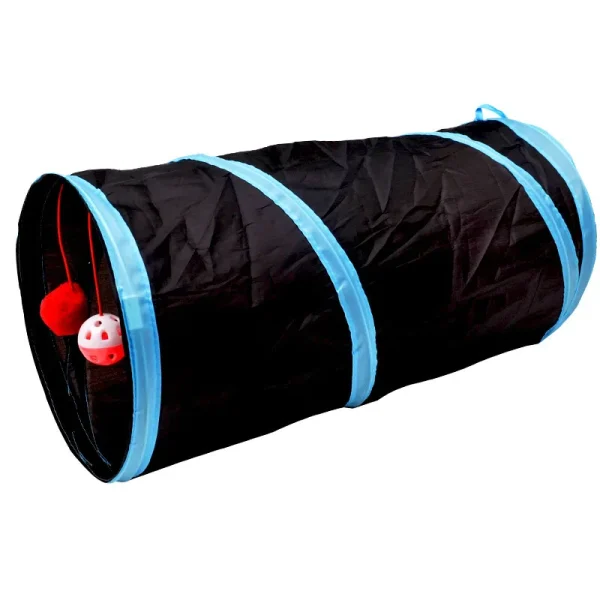 1pc Cat Tunnel Toy, Foldable Polyester Cloth, Rolling Tent,cat Tunnel Cat Toy - Image 6