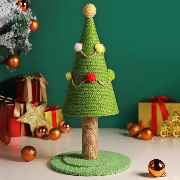 Christmas tree cat climbing rack, sisal cat scratching post, claw grinding, pet furniture, Christmas decoration, cat scratching - Image 6