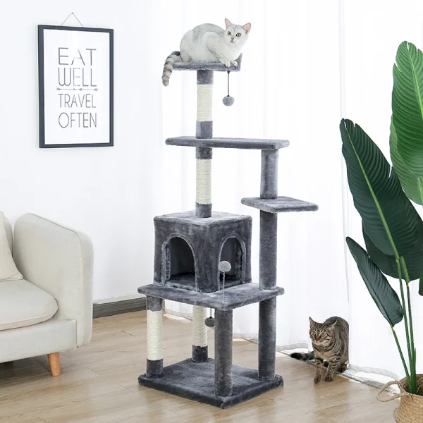 9 Kinds Domestic Delivery Cat Tree House Tower Condo Cat Scratching Post for Indoor Kitten Jumping Toy with Ladder Playing Tree - Image 4