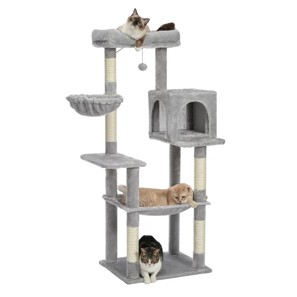 Large Cat Tree with Scratching Posts Soft Condo Scraper for Cats Multi-Level Cat Tower for Indoor Cat Accessories Pet Cat Toys - Image 4