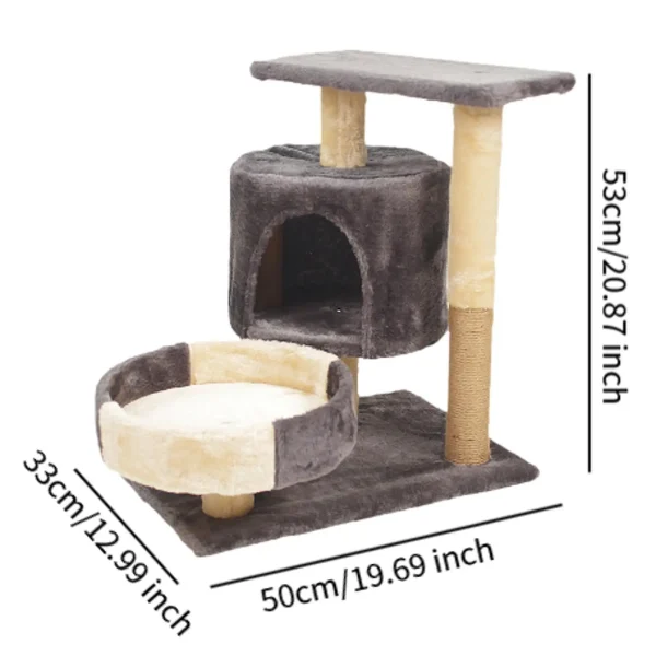 Cat Tree Exercise Furniture Protector Padded Plush Perch Resting Climb Tower - Image 6