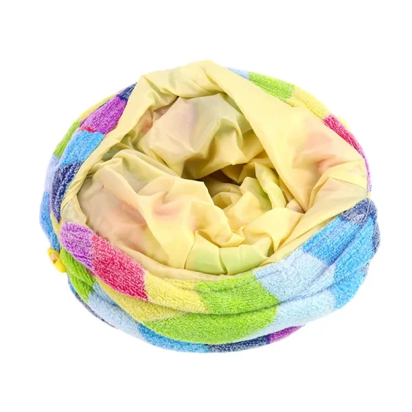 Pet Cat Tunnel Collapsible 4 Holes Indoor Outdoor Tube Kitten Funny Rainbow Tunnel Cat Pet Toy Space-Saving Cat Training Toy - Image 6
