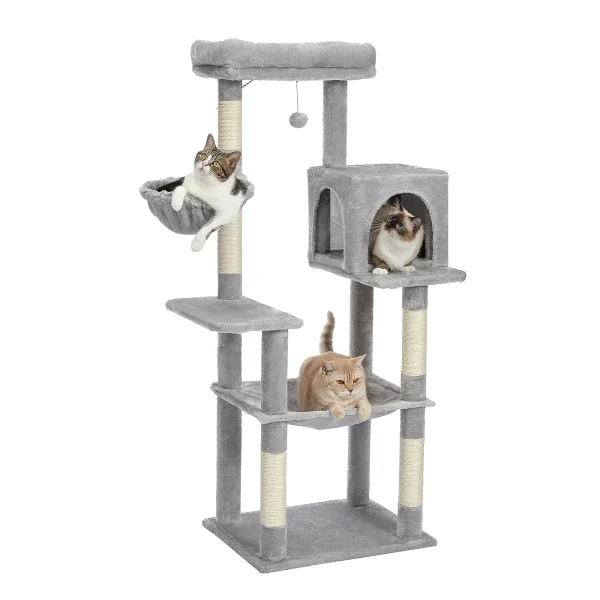 Large Cat Tree with Scratching Posts Soft Condo Scraper for Cats Multi-Level Cat Tower for Indoor Cat Accessories Pet Cat Toys - Image 5