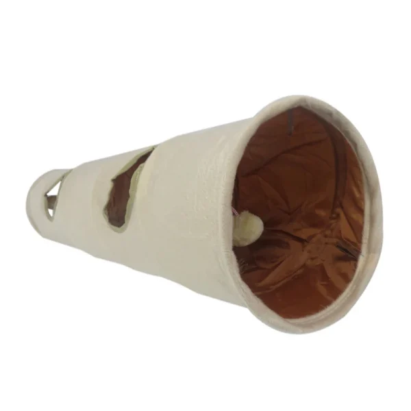 Cat Tunnel Toys with 2 Holes To Explore 25*120cm Short plush pet tunnel Oxford cloth foldable pet cat tunnel - Image 3