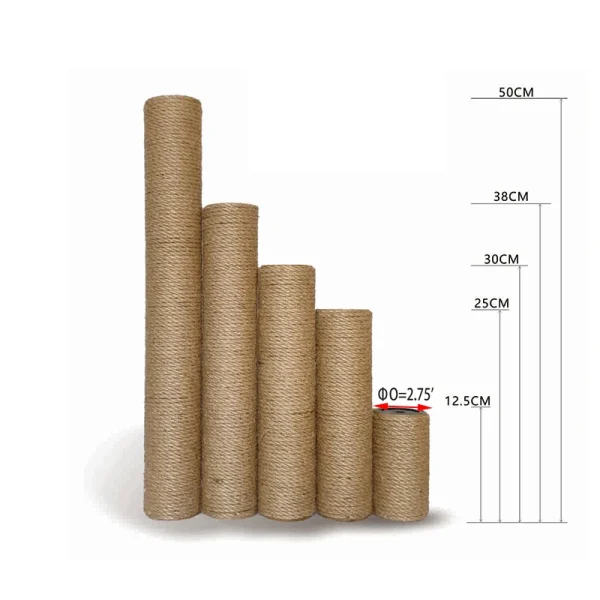 Cat Scratching Post Cat Tree Sisal Climbing Frame DIY Replacement Post Accessories Kitten Toy Pet Furniture Kittens Scratch Pole - Image 5