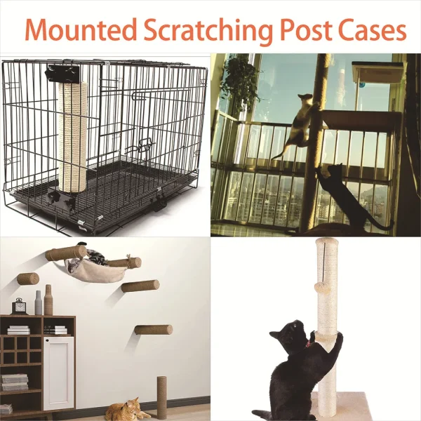 Cat Scratching Post Cat Tree Sisal Climbing Frame DIY Replacement Post Accessories Kitten Toy Pet Furniture Kittens Scratch Pole - Image 3